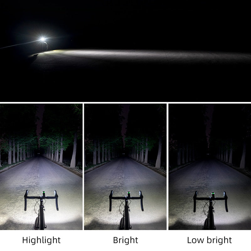 ROCKBROS Bike Light Headlight Bicycle Handlebar Front Lamp MTB Rode Cycling USB Rechargeable Flashlight Safety Tail Light