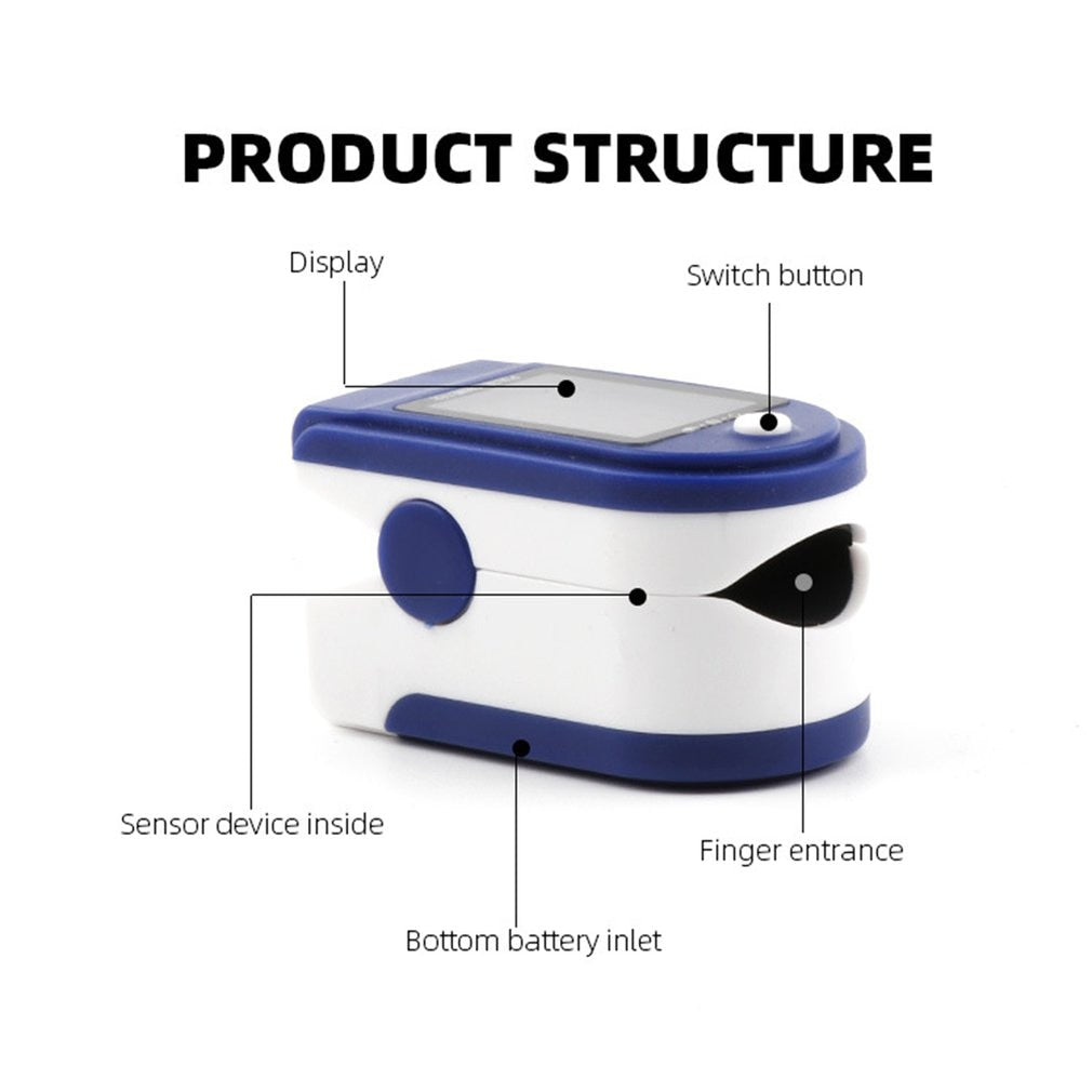 Medical Digital Finger Oximeter Pulse Oximeter LED Screen Finger Clip SPO2 PR Heart Rate Monitor Blood Oxygen Saturation Monitor